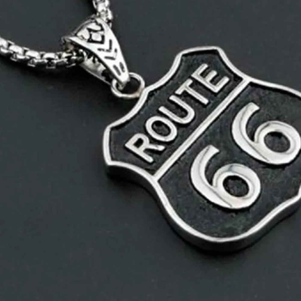 U.S. Route 66 Pendant Route 66 Pendant Necklace high quality with Chains